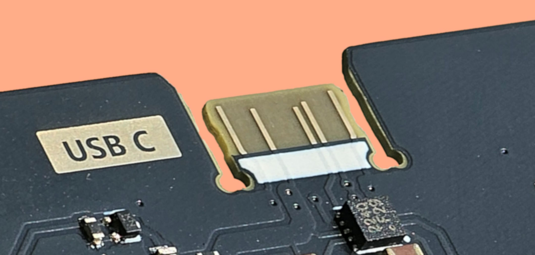 PCB edge USB-C connector test board